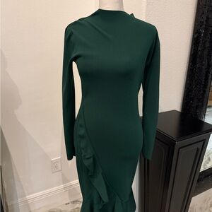 Gianni Bini Forest Green Long Sleeve Dress